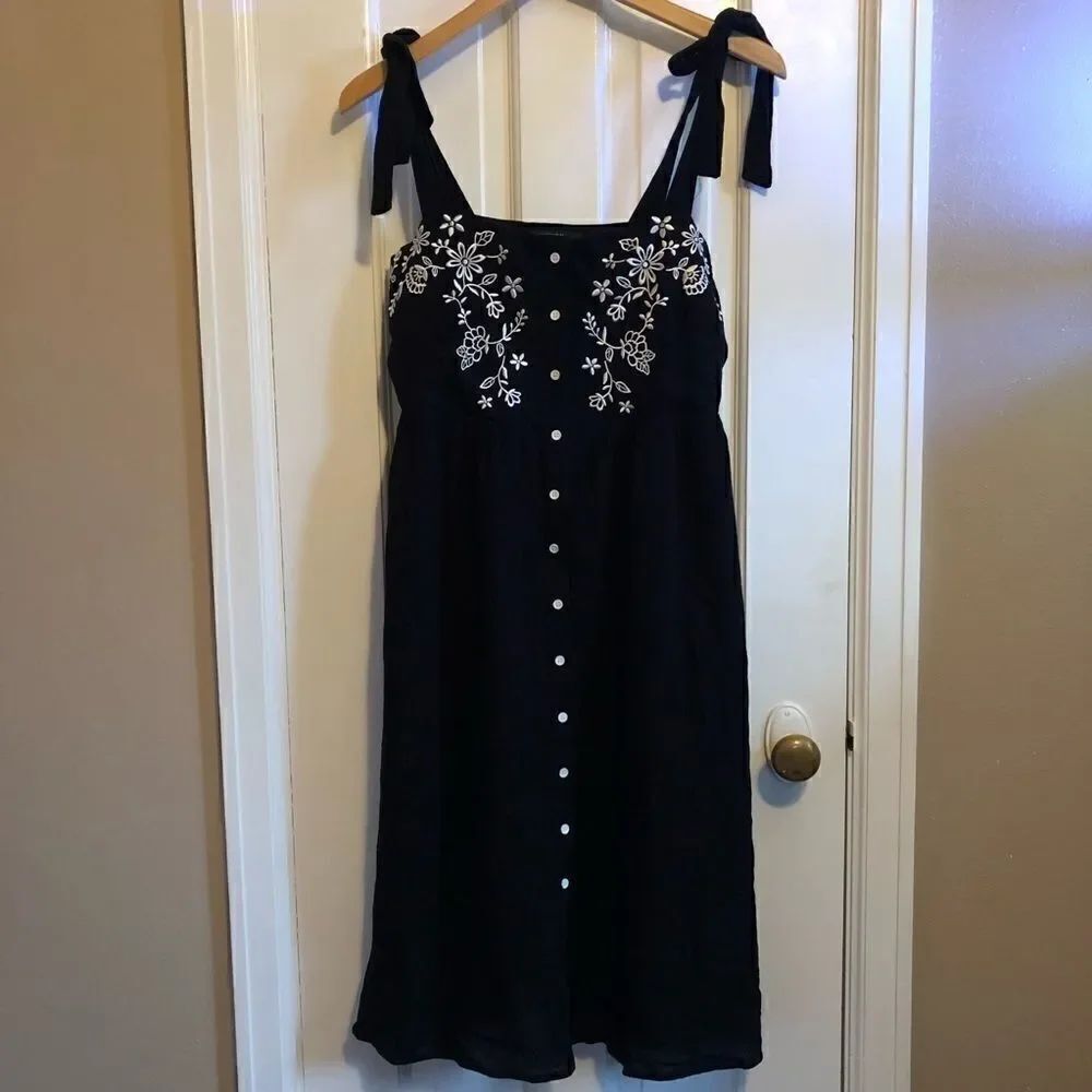 Black button down dress  